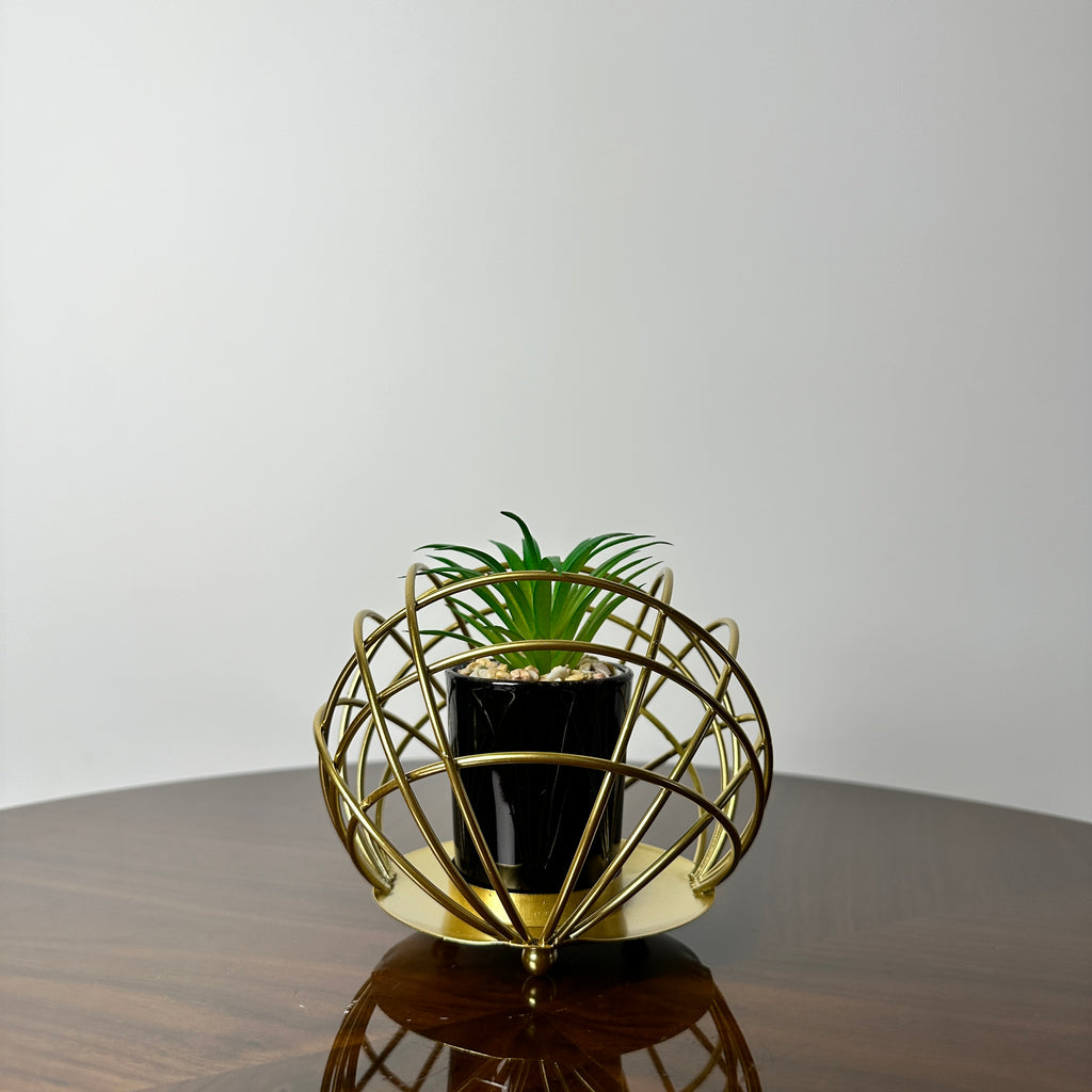 Golden Globe With Plant