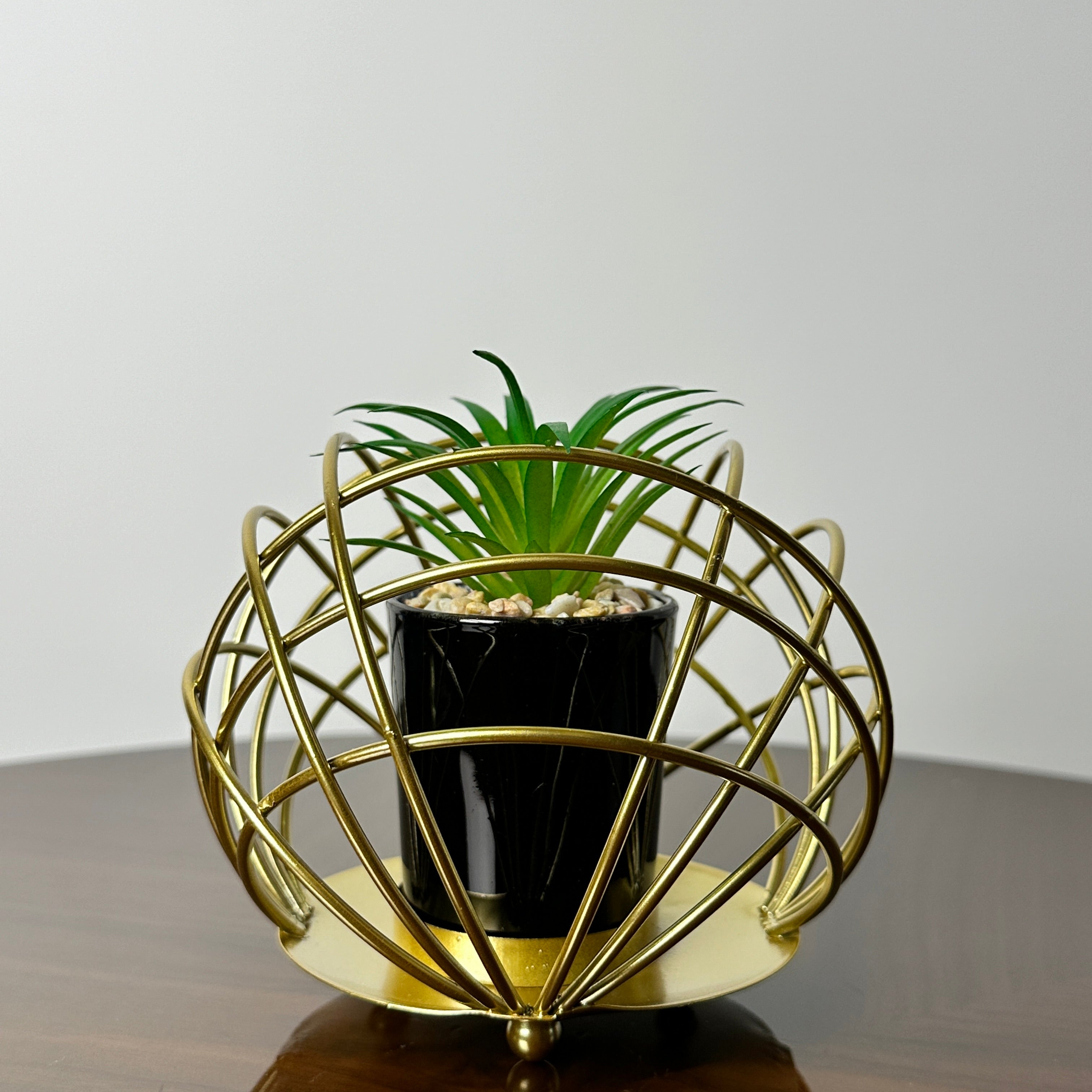 Golden Globe With Plant