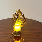 Golden Premium Leaf Candles set of 4