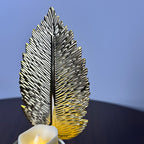Golden Leaf Candle Holder