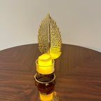 Golden Premium Leaf Candles set of 4