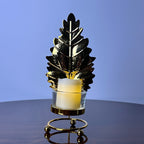 Leaf Glow With Candle
