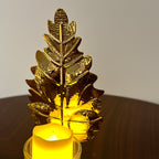 Leaf Glow With Candle