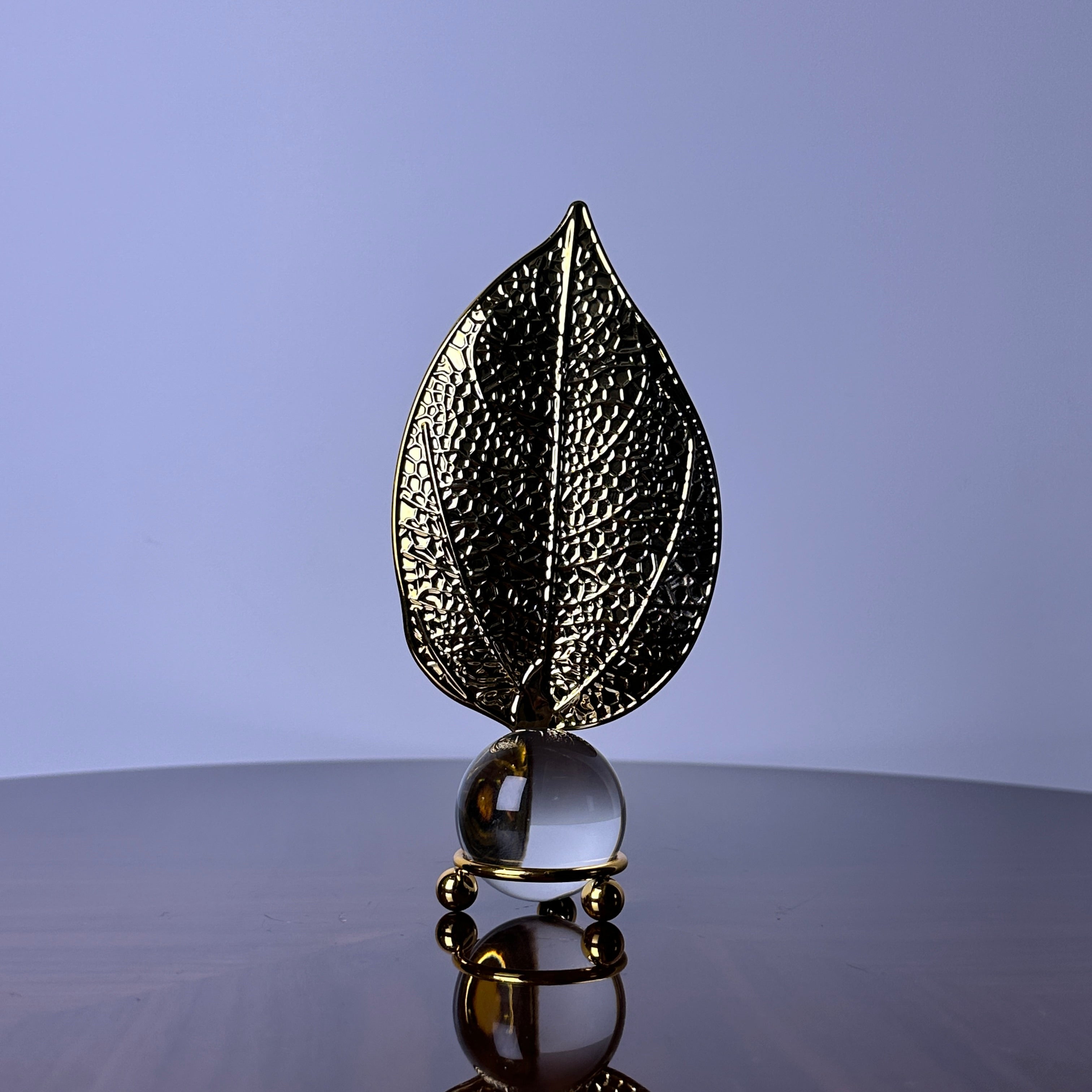 Golden Leaf with Glassball