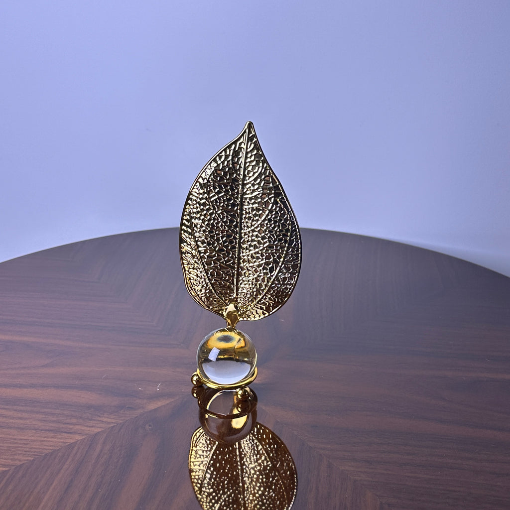 Golden Leaf with Glassball