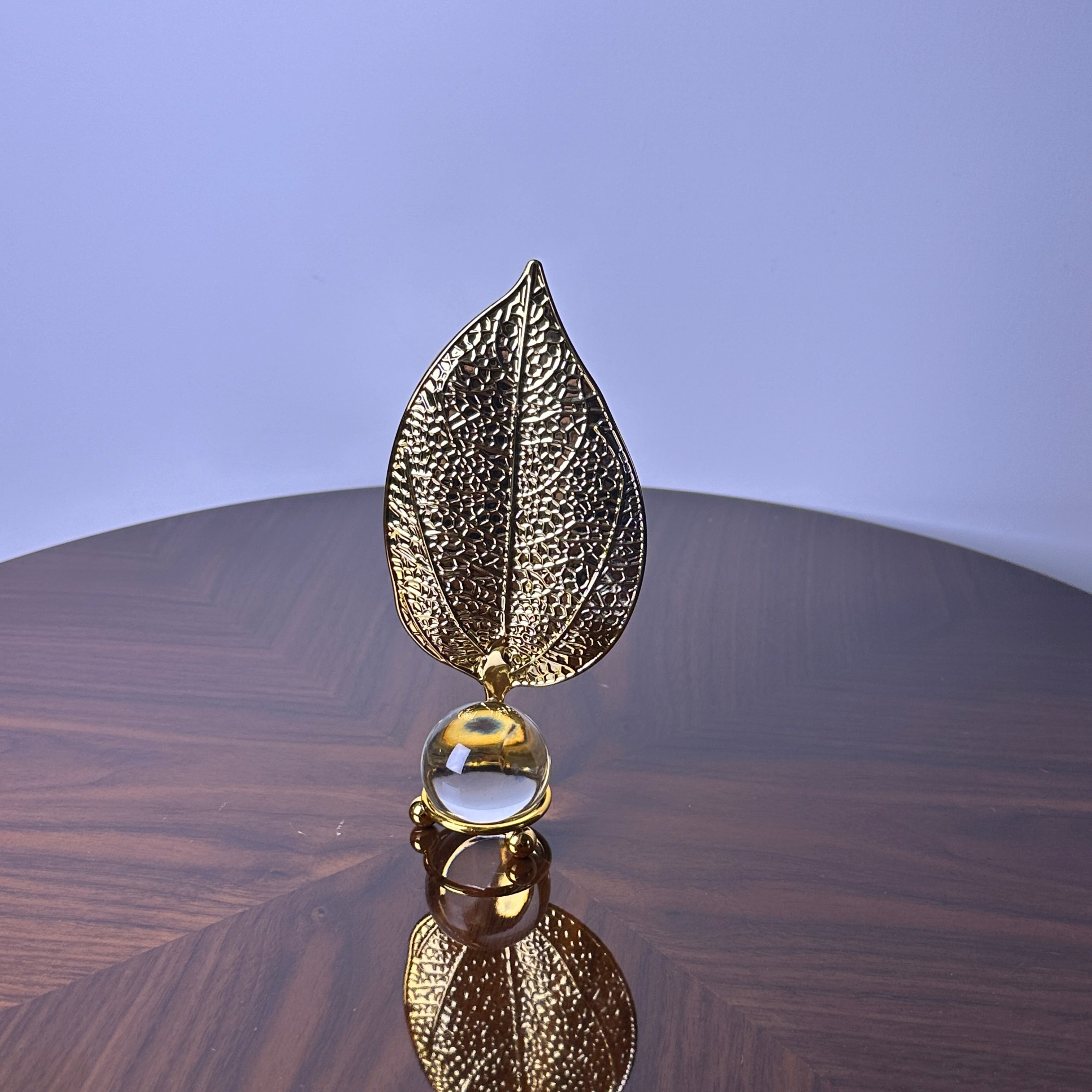 Golden Leaf with Glassball